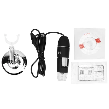 

S4T-30W-D 1600X USB Zoom 8 LED Microscope Digital Magnifier Endoscope Kit With Stand For Research In Industry Laboratories