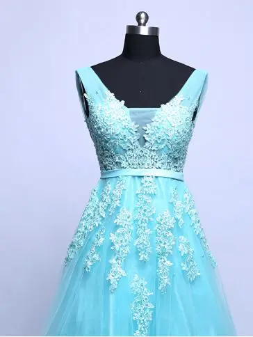 picture color Vestido madrinha, новинка, тюль, расшитый бисером, сексуальный, v-образный вырез, а-силуэт, темно-синий, розовый, серебристый, серый, королевский синий, бордовые платья для подружки невесты со шлейфом - Цвет: picture color