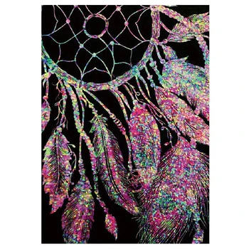 

Diamond mosaic Embroidery Indian Dream catcher Cross Stitch Full square round Diamond Painting feather 5d icon home decoration