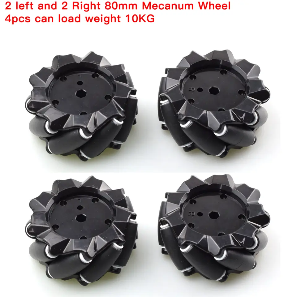 Moebius 60/80/97mm High Hardness Plastic Mecanum Wheel Omni-directional Smart Robot Car with 6mm Hubs for Arduino DIY STEM Toy image 11