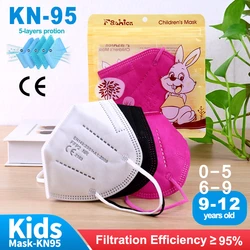 6-12 Aged Kids FFP2 Face Mask Reusable Mascarilla KN95 Infantil Facial Masque Enfant Children's Mouth Masks Mascarillas Niños