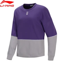 Li-Ning Женская баскетбольная Толстовка BAD FIVE, теплая, свободная, 68% хлопок, 32% полиэстер, подкладка, спортивный свитер AWDP542 COND19