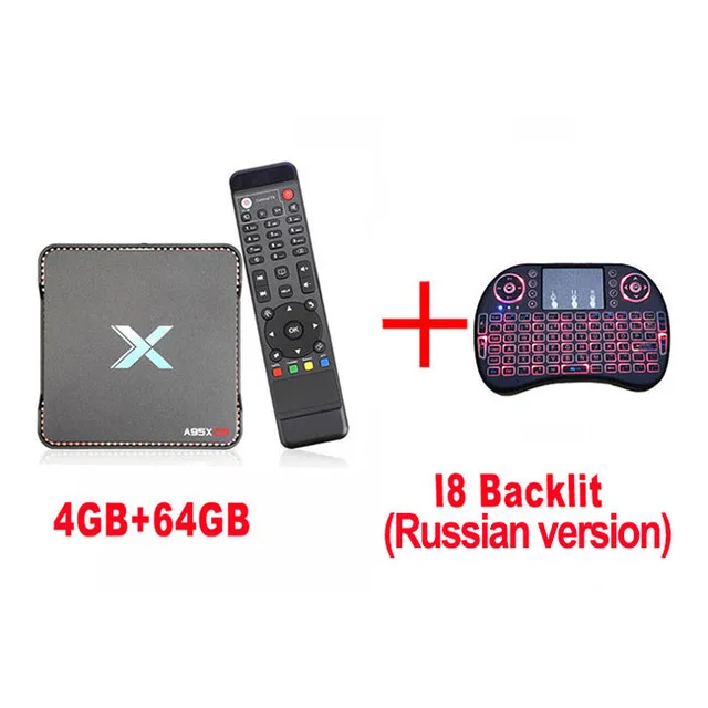 4G 64G I8-RU-Backlit ТВ-бокс A95X MAX Android 8,1 S905X2 4 Гб ОЗУ 64 Гб ПЗУ 2,4 г/5 г Wifi 1000 м BT Smart медиаплеер Поддержка видео записывающий набор верхней коробки - Цвет: 4G 64G I8-RU-Backlit