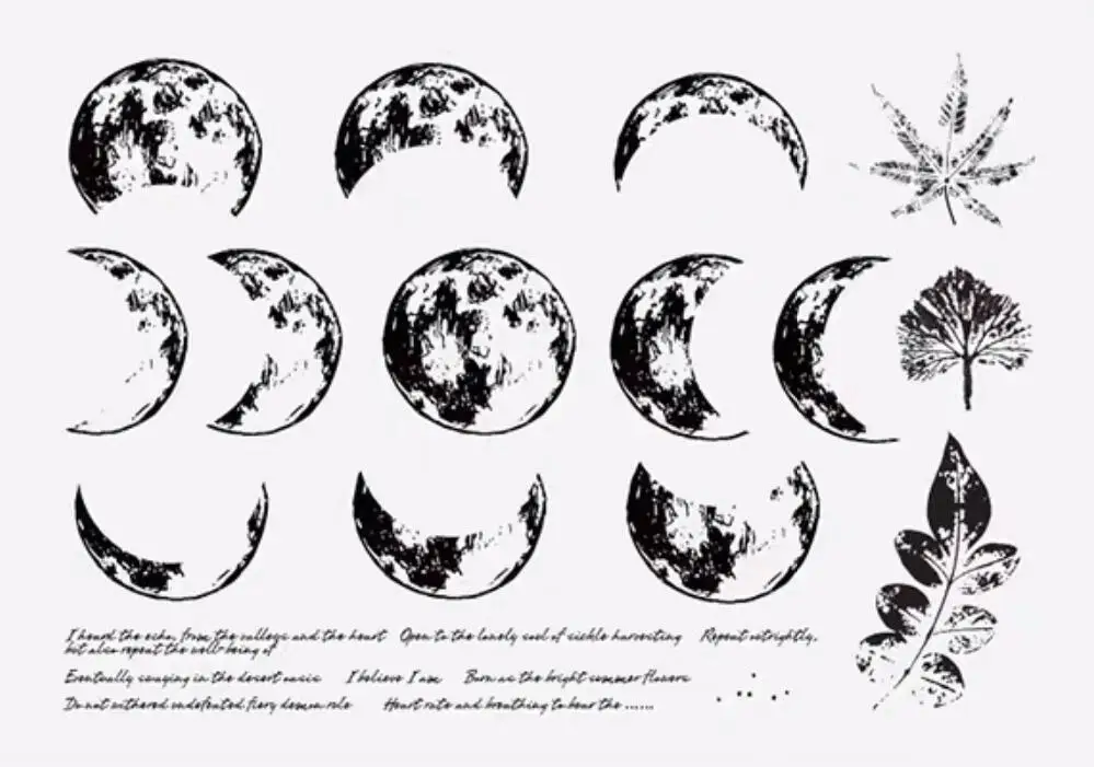 Прозрачный силиконовый штамп moon 2 печать для скрапбукинга сделай сам