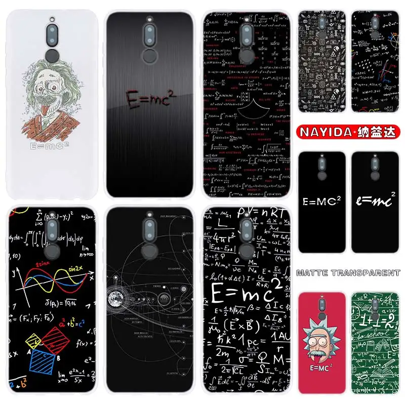 Чехол для телефона Huawei Mate 30 20 10 Lite Pro Y7 Y9 2019 2018 2017 Nova 5T 4 3 mc2 с E = mc математический