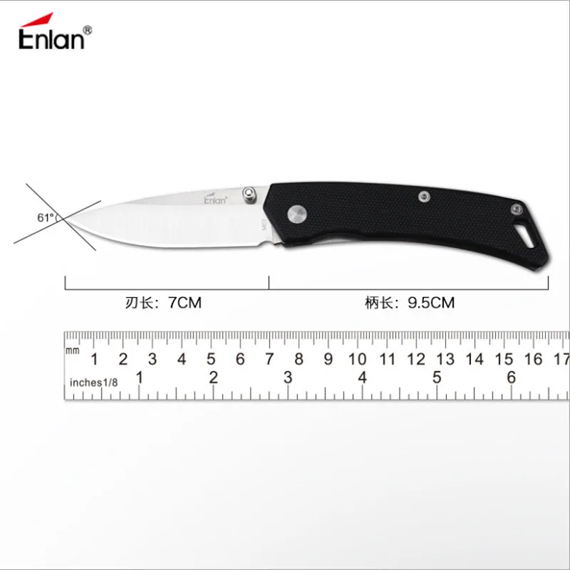 Enlan M07 маленький складной нож 8Cr13Mov лезвие G10 Ручка Открытый выживания Утилита кемпинга выживания Военный карманный нож EDC