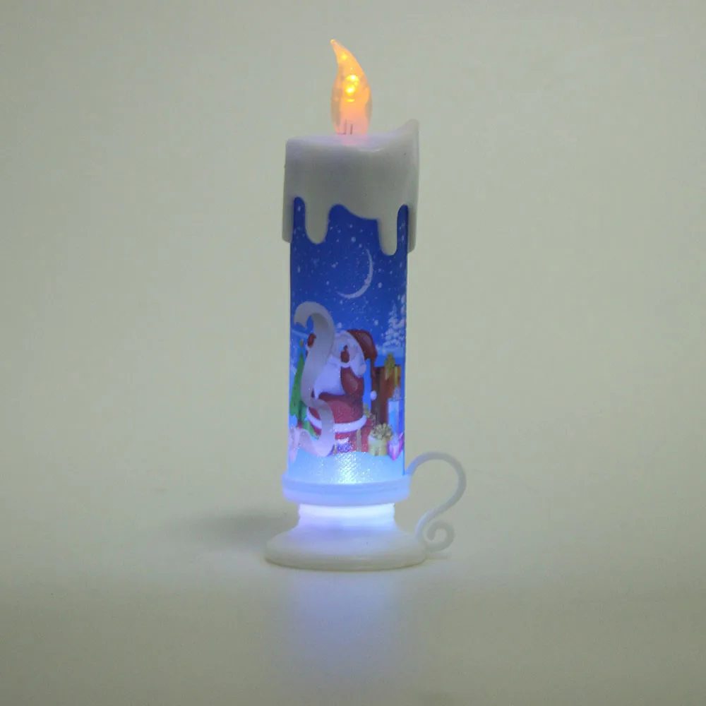 Рождественская свеча электронный светодиодный новогодний красочный романтический светильник вечерние украшения# R15