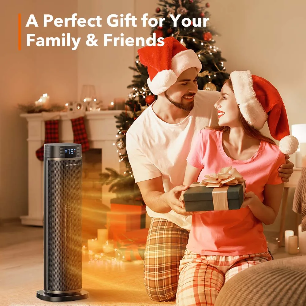 TaoTronics HE003 Tower Heater PTC Fan Space Heater 70° Oscillating 1500W  Thermostat Heating Element LED Display Remote Control - AliExpress
