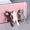 1pc Cat Figurine Miniature Cat Sucker Design Phone Holder mini fairy garden Cartoon statue craft Home Car Decorative ► Photo 2/6