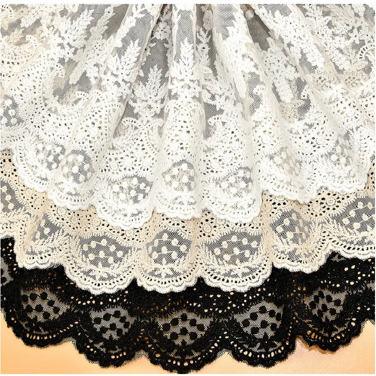 Soft Ultra wide Vintage Cotton Embroidery Lace Trim Lace Fabric Accessories Width 30cm/43cm 3Yds/lot lace ribbon,lace fabric,lace sewing accessories,lace sewing supplies,lace accessories,lace garment accessories,clothing craft accessories