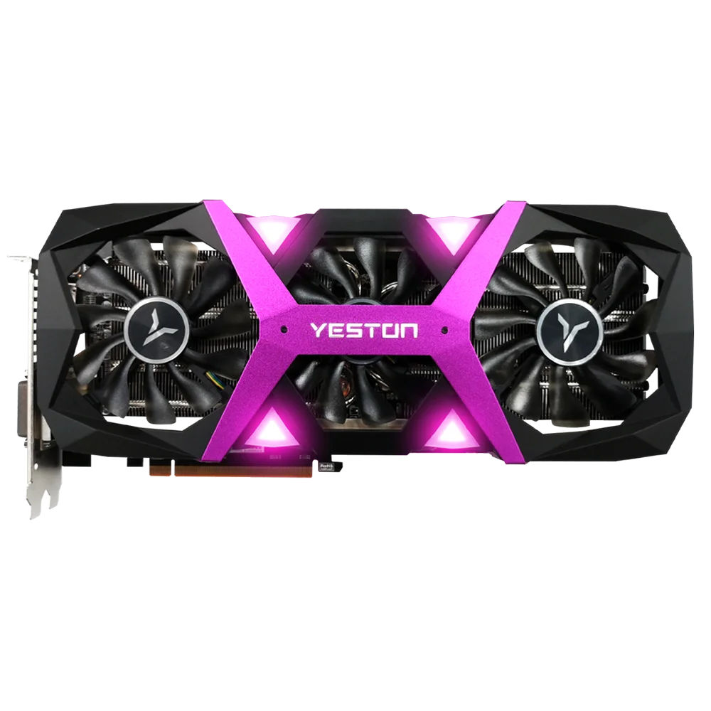 Yeston Radeon RX 5500 XT GPU 8 Гб GDDR6 128 бит 7 нм игровой настольный компьютер ПК видеокарты Поддержка DP/HDMI/DVI-D