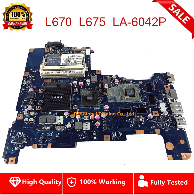 

K000103790 For Toshiba Satellite L670 L675 Laptop Motherboard HM55 NALAA LA-6042P Mainboard Fully Tested Fast Shipping