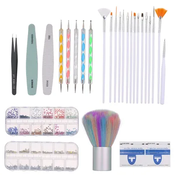 

Manicure Nail Tools Nail File Nail Buffer Nail Art Painting Pens Dual-end Dotting Pens Nail Dust Brush Rhinestones Nail Decors