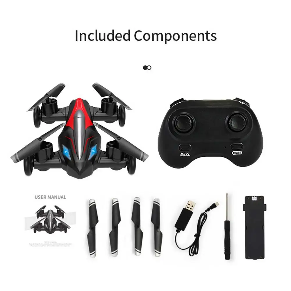 New D85 2-in-1Drone Air-Ground Flying Car 2.4G Land-Air Dual Mode Racing Mini Drone Professional RC Car Quadcopter Drones Toys rc airplane camera wireless