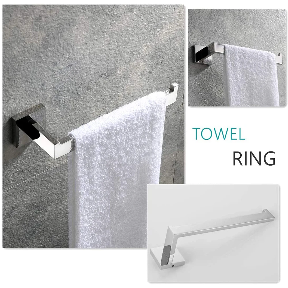 TAICUT Chrome Bathroom Accessories Sets Towel Holder Bar Rack Hooks Wall Mount Toilet Paper Roll Holder Coat Hanger Hardware bathroom hardware set,bathroom hardware accessories
