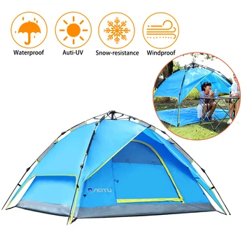 

Windproof Waterproof Outdoor Beach Tent Pop-up Open Camping Fishing Tent For 3-4 Person Anti UV Portable Tent Shelter D30