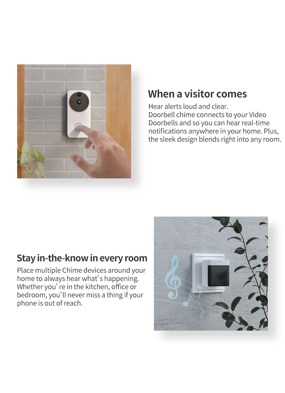 Tuya WiFi Smart Video Doorbell Camera 1080P Video Intercom Door Bell Camera Two-Way Audio Works With Alexa Echo Show Google Home