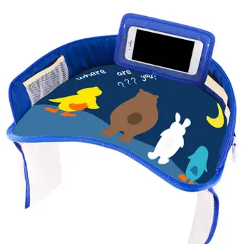 

Car Safety Seat Dinner Plate, Multifunctional Baby Dining Drawing Table Waterproof Baby Cartoon Table with Fixed Strap