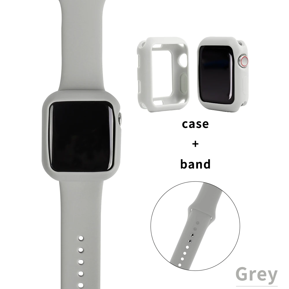 Retro white Ремешок+ чехол для iwatch серии 5 4 44 мм 40 мм сменный Браслет ремешок для apple Watch ремешок серия 321 42 мм 38 мм аксессуары для часов - Цвет ремешка: Retro white