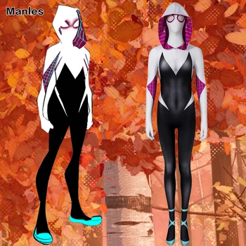 

Spider-Man Into The Spider-Verse Gwen Stacy Spider-Gwen Costume Cosplay Carnival Adult Superhero Spiderman Halloween For Women