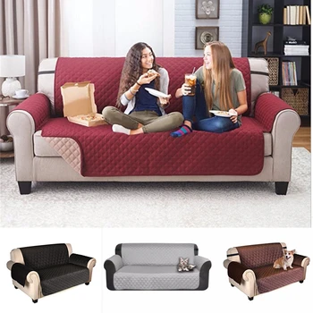 

1/2/3 Seats Pet Double Side Couch Cover For Sofa Pets Dogs Sofa Furniture Protector Anti-Slip Armrest Slipcover Armchair Cushion