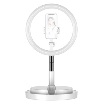 

LED Selfie Ring Light Folding Fill Light Bracket Dimmable Beauty Ringlight for Live Stream/Makeup/YouTube Video