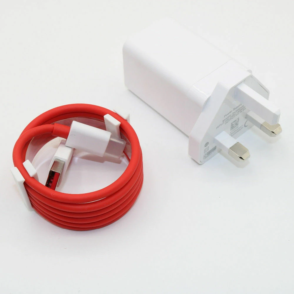 

Oneplus Charger 5V 4A For One plus 6T 5/5T/3/3T Charging Adapter with 1M Round USB Charge Type C Cable