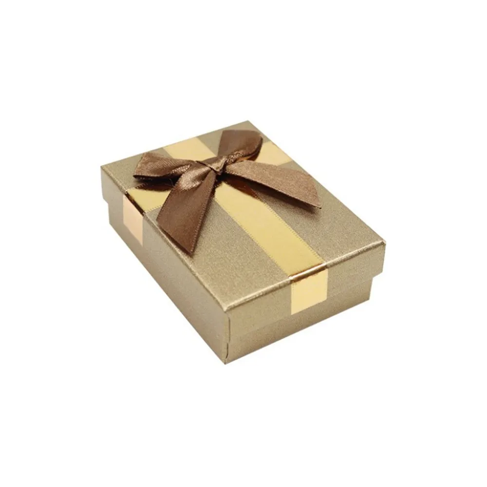 Bogen Ornament Box Halskette Schmuck Boxen Ohrringe Papier Verpackung Box Ring Schmuck Organizer Mini Schmuck Lagerung Display Fall