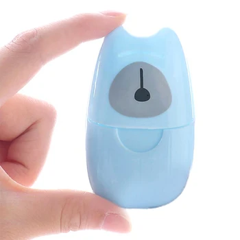 

100pcs Disposable Soap Box Portable Soap Paper Box Scented Slice Sheets Outdoor Product Mini Soap Paper Random Color Health