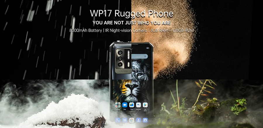 Global Version Oukitel WP17 Rugged Smartphone 8300MAH 8GB+128GB 6.78“FHD+ Android 11 Mobile Phone 64M+16M NFC Cell Phone best ram for gaming