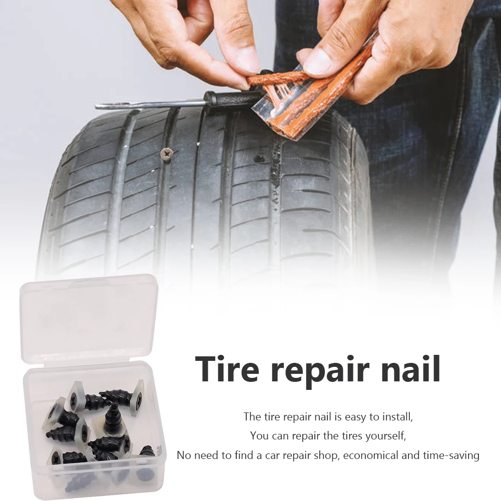 10X Car Vacuum Tire Repair Tubeless Tire Repair Rubber Nails 2021 
