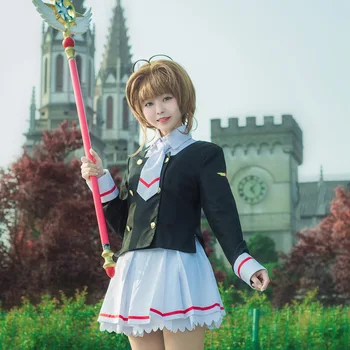 

Cosplay Costume Anme Cardcaptor Sakura Clearcard Cosplay Costume Kinomoto Sakura Tomoyo Daidoji School Cosplay Uniform