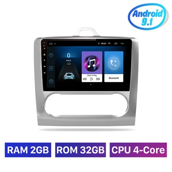 

2DIN Android 9.1 Quad-core Android 9.1 Car Radio Multimedia Player For 2004 2005 2006-2011 Ford Focus Exi AT Car GPS Navigation