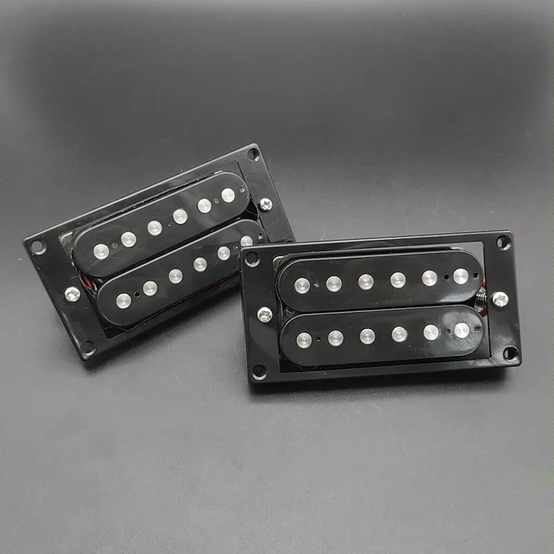 52mm Electric Guitar Humbucker Pickup Set - Double Coil For ST, LP Style Guitars, Black/White