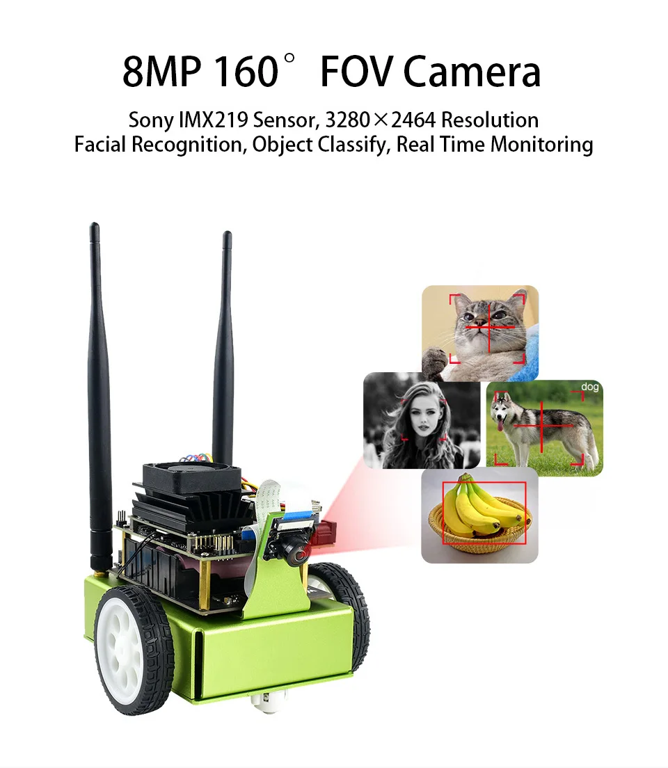  Waveshare JetBot AI Kit NVIDIA OFFICIAL RECOMMENDATION AI Robot Based on Jetson Nano Smart robot