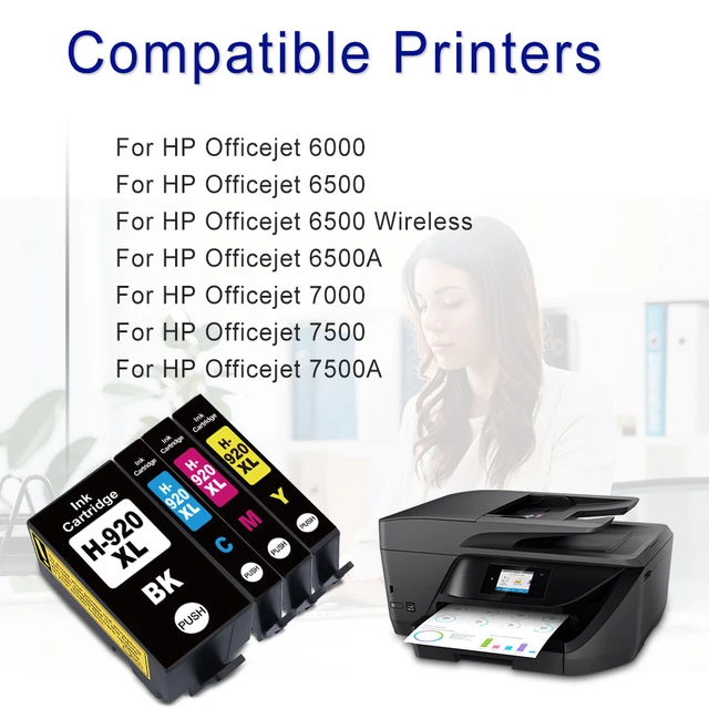 Absonic Ink Cartridge HP 920XL For HP920 Compatible for HP Officejet 6000 6500A 7000 7500 7500A Printer with Chip AliExpress