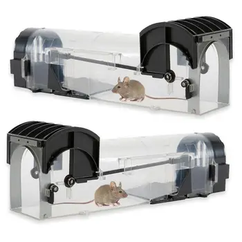 

1pc Mouse Trap Humane Rodent Catcher Catches Mice Alive Transparent Smart Mouse Trap No Kill Live Catch
