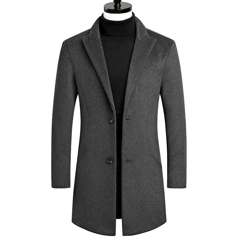 Wool Coat Men Wool Blends Coats Autumn Winter New Solid Color High Quality Men's Wool Jacket Luxurious Brand Clothing Sweaters Wool Coat Men Wool Blends Coats Autumn Winter New Solid Color High Quality Men's Wool Jacket Luxurious Brand Clothing Sweaters