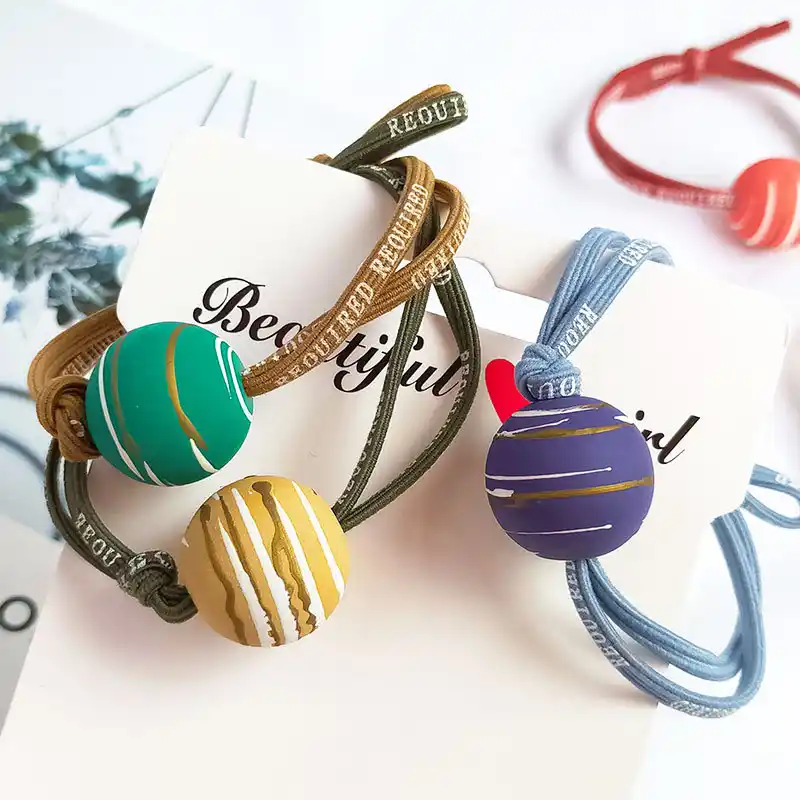 19ファッションカラフルな惑星ガールラブリーイン有名人の髪ロープヘアバンドゴムバンド髪飾り女性のための Hair Jewelry Aliexpress
