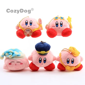 

5 Pcs/Set Lovely Cute Kirby Super Star Plush Pendant Soft Stuffed Dolls 8-10 cm Keychain Home Decor Mini Dolls