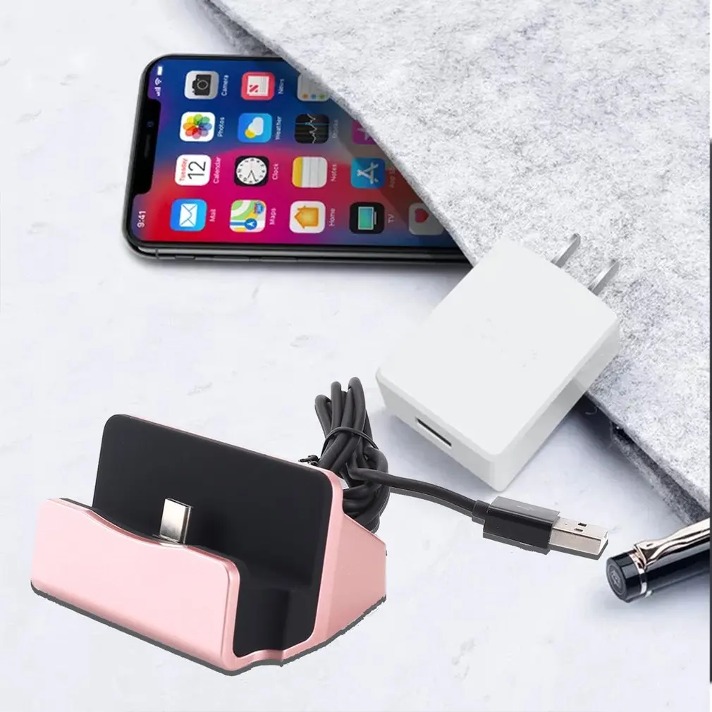 Type-C зарядная Базовая док-станция, usb-кабель для синхронизации, подставка для зарядного устройства, подставка для держателя типа C