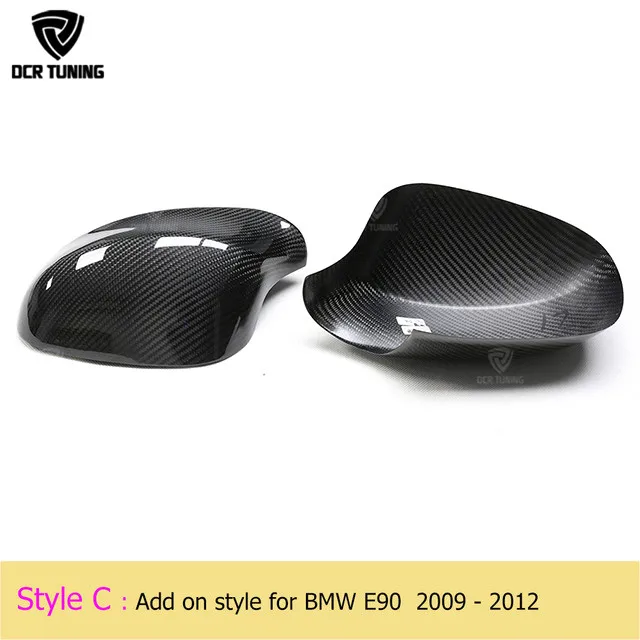 Для BMW E90 E91 3 серии 2005 2006 2007 2009 2009 2010 2011 2012 углеродного волокна зеркала добавить на Стиль& Замена Стиль - Цвет: Add on style C