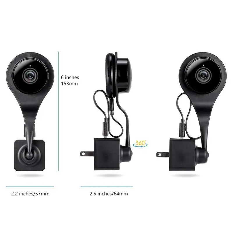 США Plug AC Outlet Mount 360 градусов Поворотный Настенный кронштейн держатель для гнезда Cam крытый и Drop Cam Pro Аксессуары для камеры