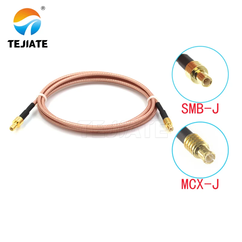 1PCS TEJIATE Adapter Cable SMB To MCX Type SMBJ Convert MCXJ 8-90CM 1M 1.5M 2M Length Connector RG316 Wire 1x штекер smb штекер mcx джампер rg316 удлинительный кабель mcx smb 50 ом