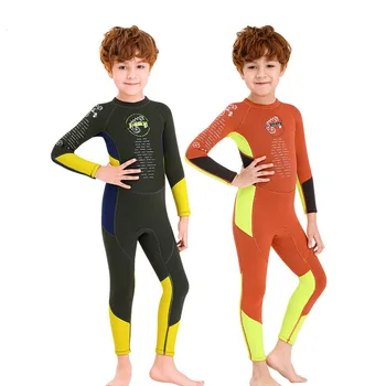 

Brilliant Little Boy's Swimwear Warm Boating Diving Sportswear Quick-drying Sunscreen Swimsuit Surfing Suit For Child(2-12years)