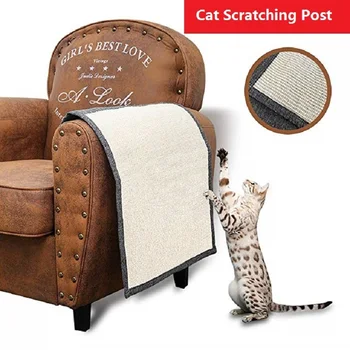 

Portable Foldable Cat Grinding Claw Natural Sisal Cat Scratching Mat Anti Static Washable Cat Scratcher Furniture Sofa Protector