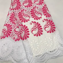 Модная женская сухая кружевная ткань из Дубая Высококачественная швейцарская вуаль кружева в швейцарском нигерийском стиле кружевная ткань dentelle Африканское кружево 5 ярдов