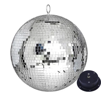 

Thrisdar Dia15CM 20CM 25CM Sliver Reflective Mirror Disco Ball Light With Motor Wedding Party Holiday Xmas KTV Bar Disco Lamps
