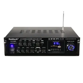 

Mayitr 1pc 2000W 110V Pro bluetooth HiFi Amplifier Stereo Surround FM AV Power Amp for Home Theater Karaoke Amplifiers