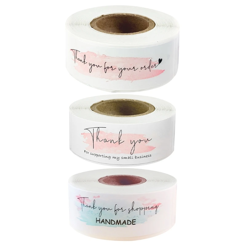 120pcs Thank You for Your Order Sticker 1x3 Inch Labels for Envelope Sealing Small Business Decor Thanks Stickers Stationery